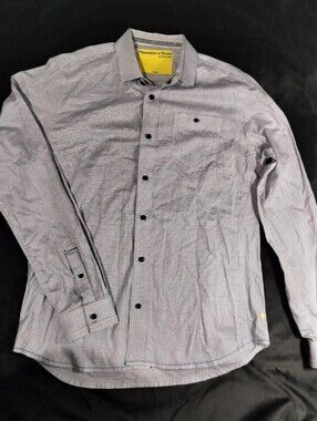 EUC Descendant Of Thieves 100% Cotton Long-Sleeve Dress Shirt Light Gray -XL